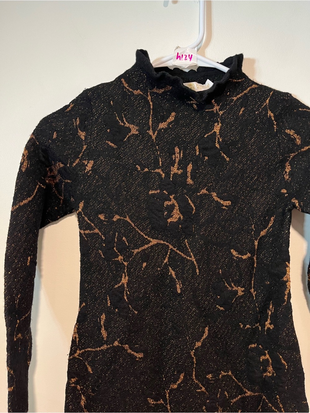 Marie Oliver Black Maxi Dress with Brown Marbled Print - Picture 9 of 13